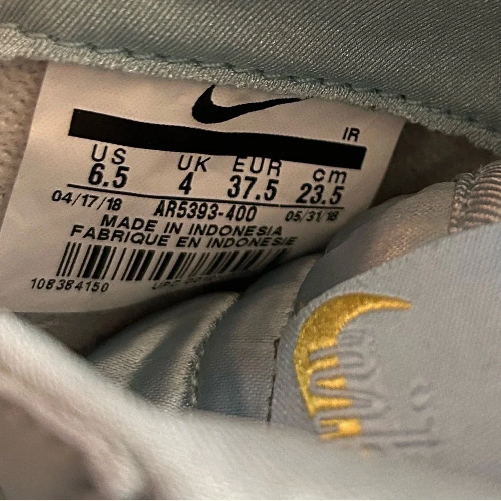 Nike | Women's Turquoise ‘Ocean Bliss’ Cortez Lace Up Leather Sneakers Size 6.5 - Picture 13 of 15